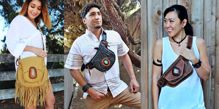 Cow and buffalo hide leather bags