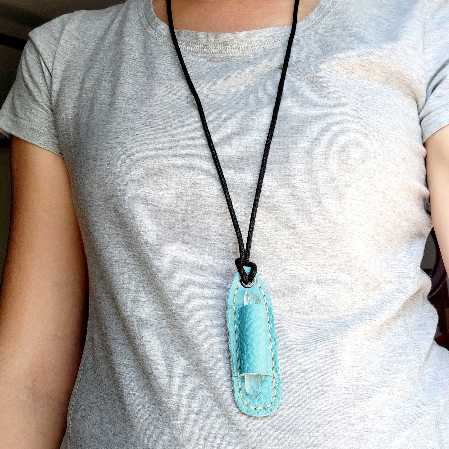 Gemstone Crystal holder / pen/ glasses Holder/ Necklace