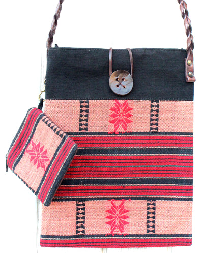 Handmade Naga hill tribe artisan handwoven cotton cross-body bag (3 pack / $25 ea.)