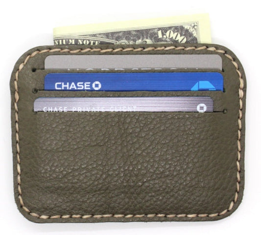 Handmade thin leather cardholders minimalist style (6 pack/ $8 ea.)