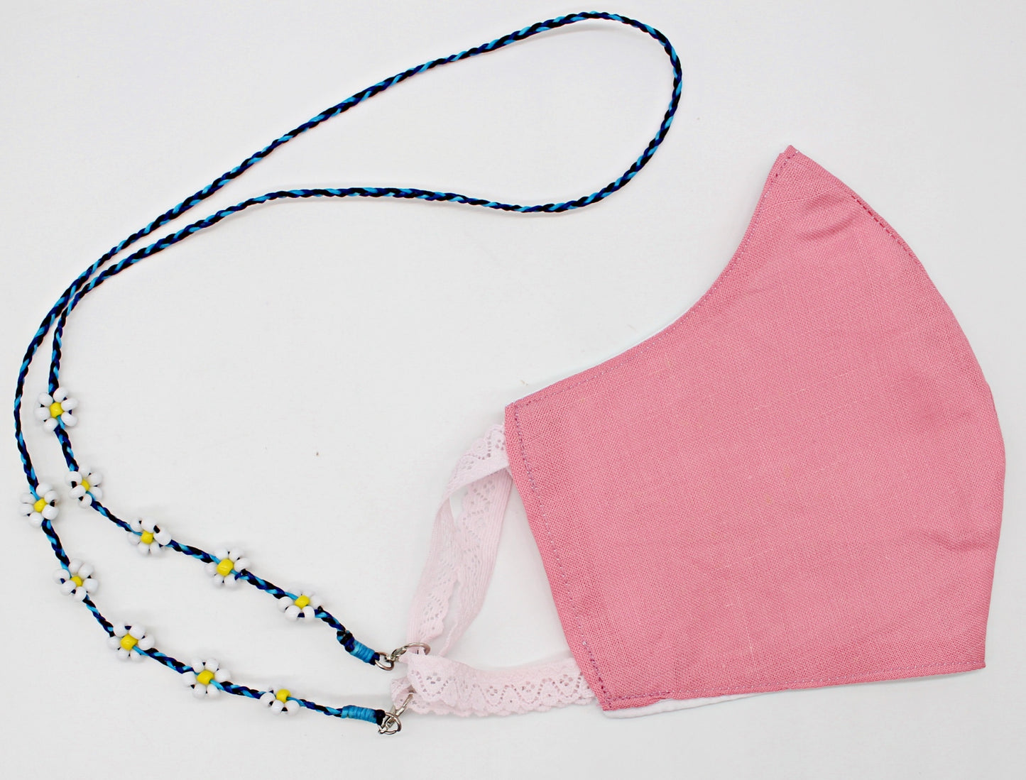 Handmade beaded necklace face mask holder/eyeglasses holder