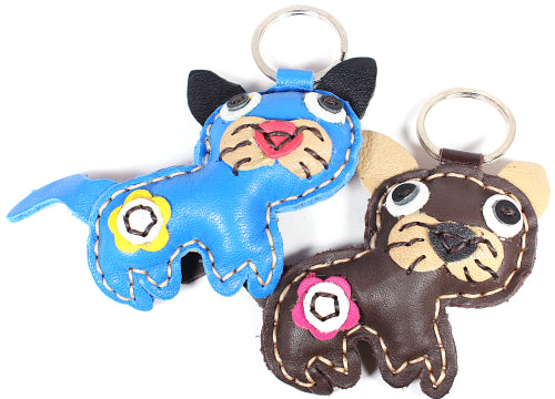 Handmade Leather animal keychains