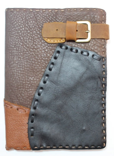 Handmade large Leather journal with buckle design/ blank paper