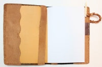 Handmade large Leather journal with buckle design/ blank paper