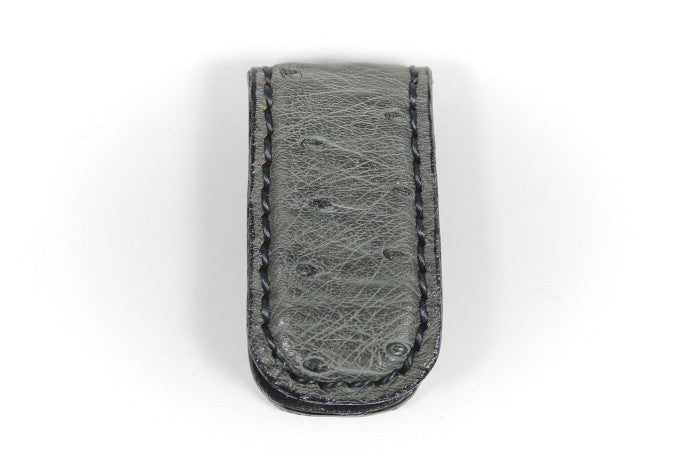 Ostrich leather money clip : OL-MC-01 - Atlas Goods