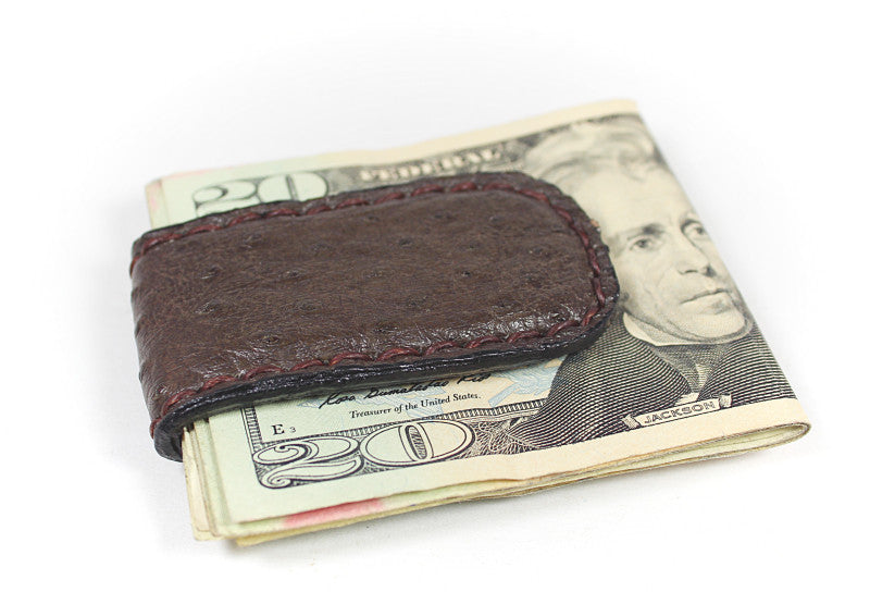 Ostrich leather money clip : OL-MC-01 - Atlas Goods