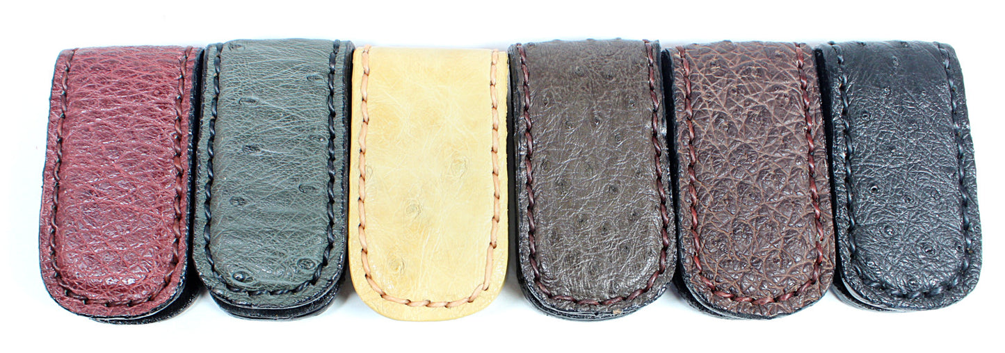 Ostrich leather money clip : OL-MC-01 - Atlas Goods
