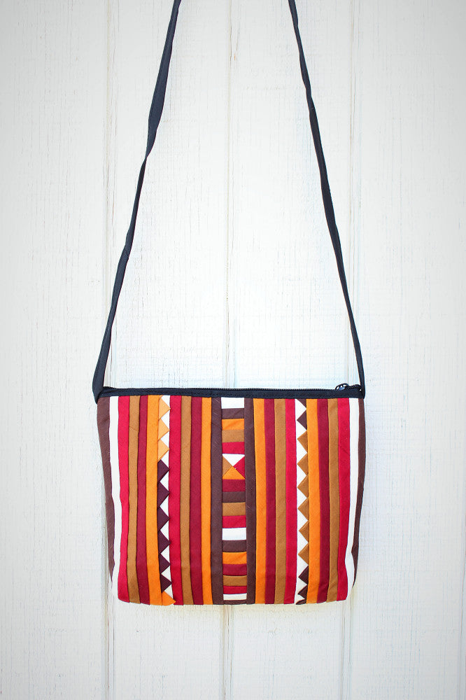 Handmade Lisu hill tribe intricate patchwork crossbody purse - Atlas Goods