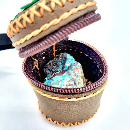Handmade drum shape Coin Purse with flower design (6 pack/ $10 each)