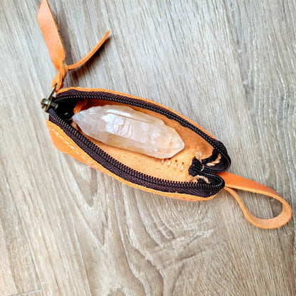 Handmade leather tube shape coin purse tressures keeper(12 pack/ $8 ea.)