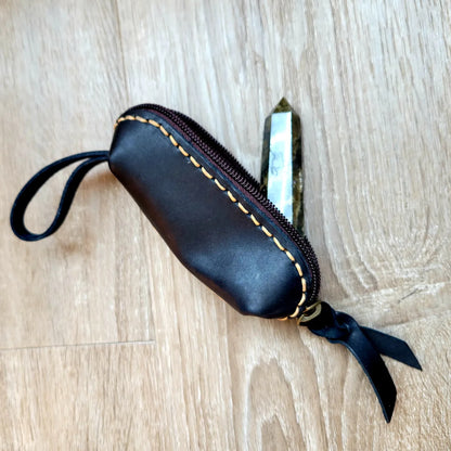 Handmade leather tube shape coin purse tressures keeper(12 pack/ $8 ea.)