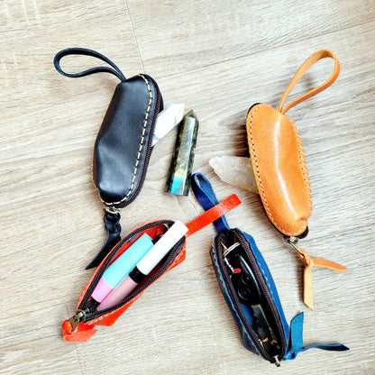 Handmade leather tube shape coin purse tressures keeper(12 pack/ $8 ea.)