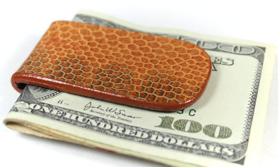 Handmade Genuine Snake Skin Leather Money Clip