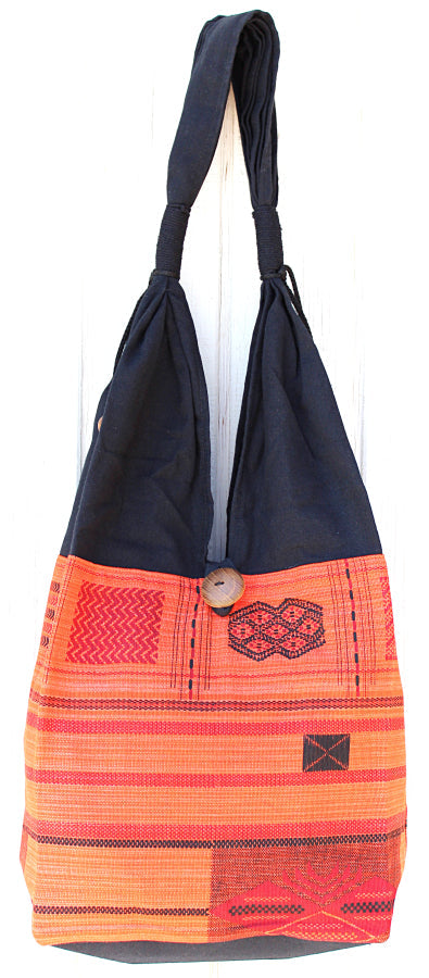 Handmade Naga Hill tribe  print Cotton shoulder bag(6 pack/ $10 ea.)