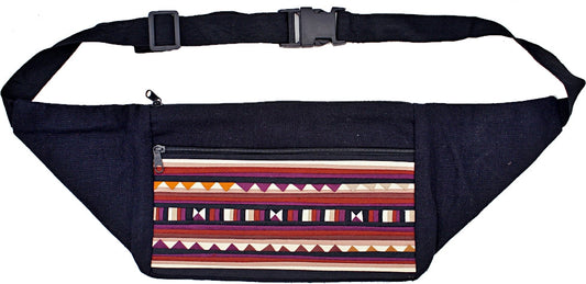 Handmade Lisu hill tribe intricate quilted belt bag/ bum bag(12 pack/ $9 ea.)