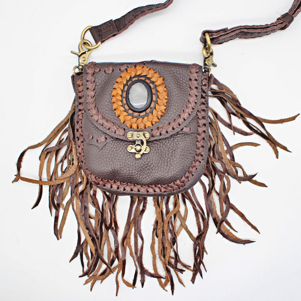 Handmade Bohemian Fringe Bag W/ Antique Swing Latch Closure – Atlas Goods  by Your Needs Company