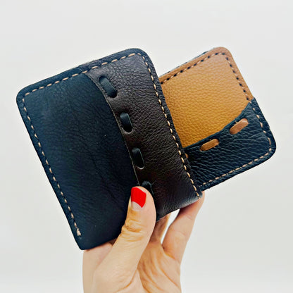 Handmade western genuine leather bifold wallet two tone design (4 pack /$18 ea. )