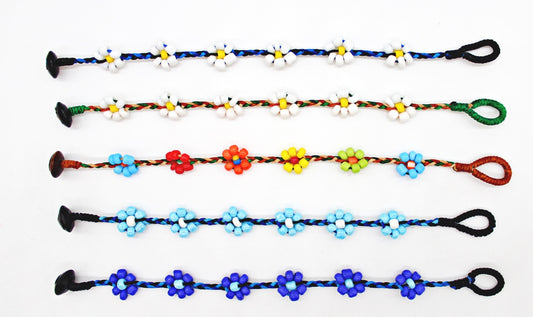 Handmade Macramé daisy flower bead bracelet(12 pack/ $3.50 ea.)