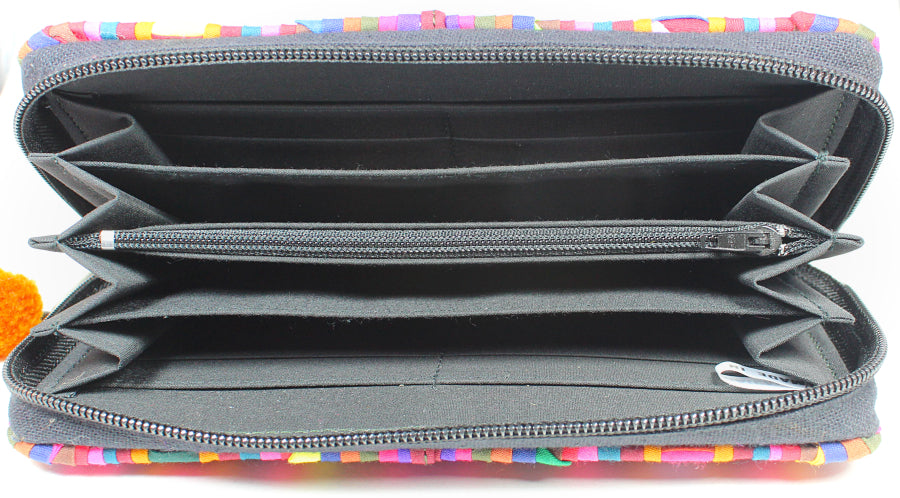 Handmade Lisu hill tribe intricate quilted zipper wallets(4 pack/$20 ea.)