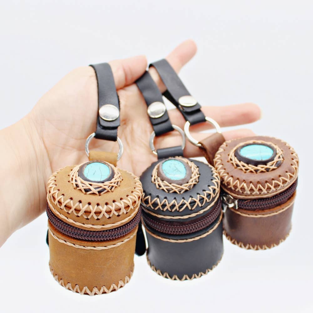 Handmade Western Artisan Coin Purse with stone/ Stash Pouch(6 pack/ $10 each)
