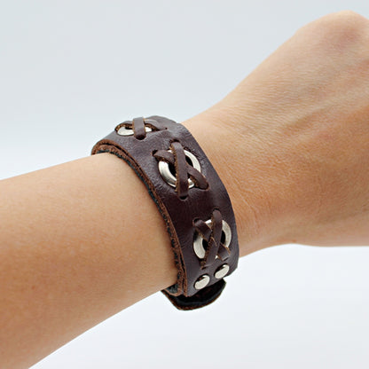 Western Handmade Cowhide Leather Bohemian Woven Bracelets(12 pack/ $6 ea.)