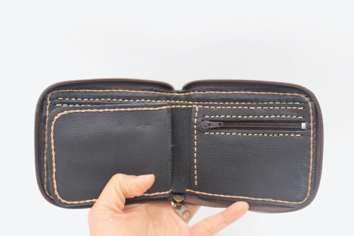 Handmade western genuine leather bifold zipper wallet(4 pack/ $18 ea.)