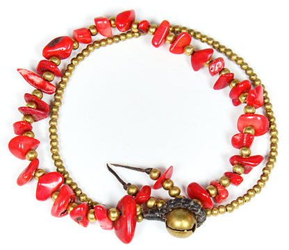 Handmade macrame gemstone bracelets with rotation wooden display