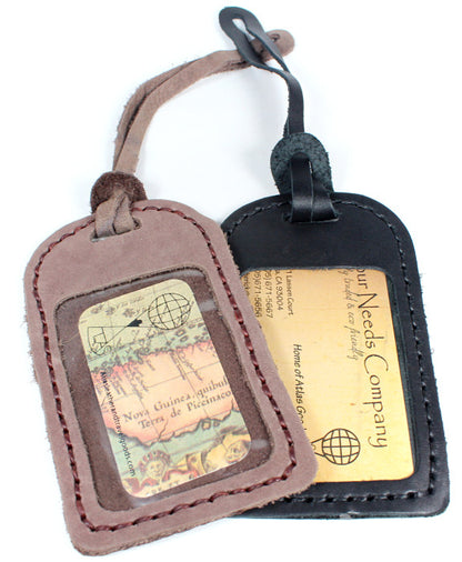 Handmade genuine leather luggage tags : C-916 - Atlas Goods