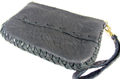 Handmade genuine leather artisan patchwork clutch/ wristlet: CLC-05 - Atlas Goods