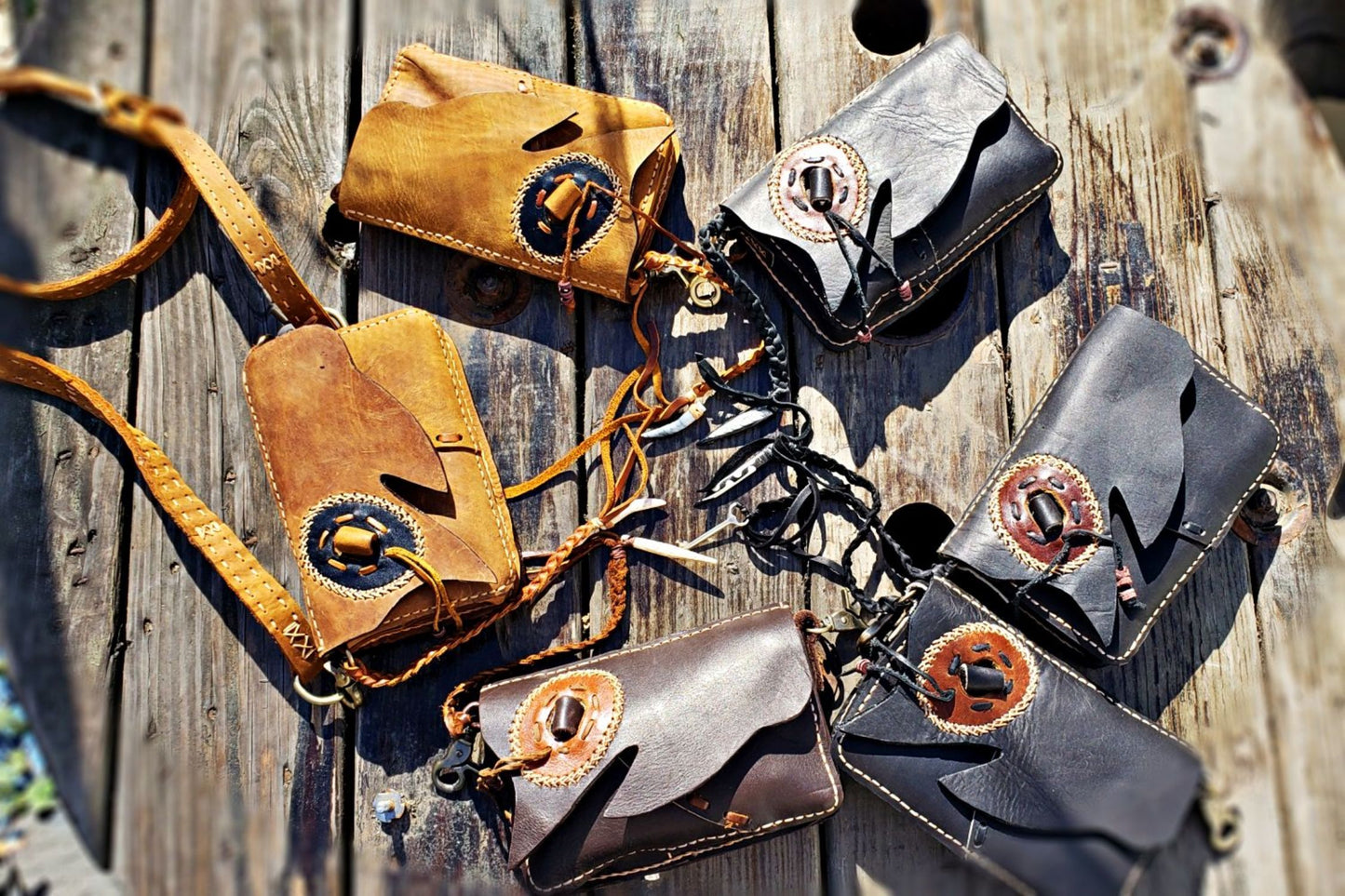 Handmade crossbody/ clutch bag with bone, stone or fossil