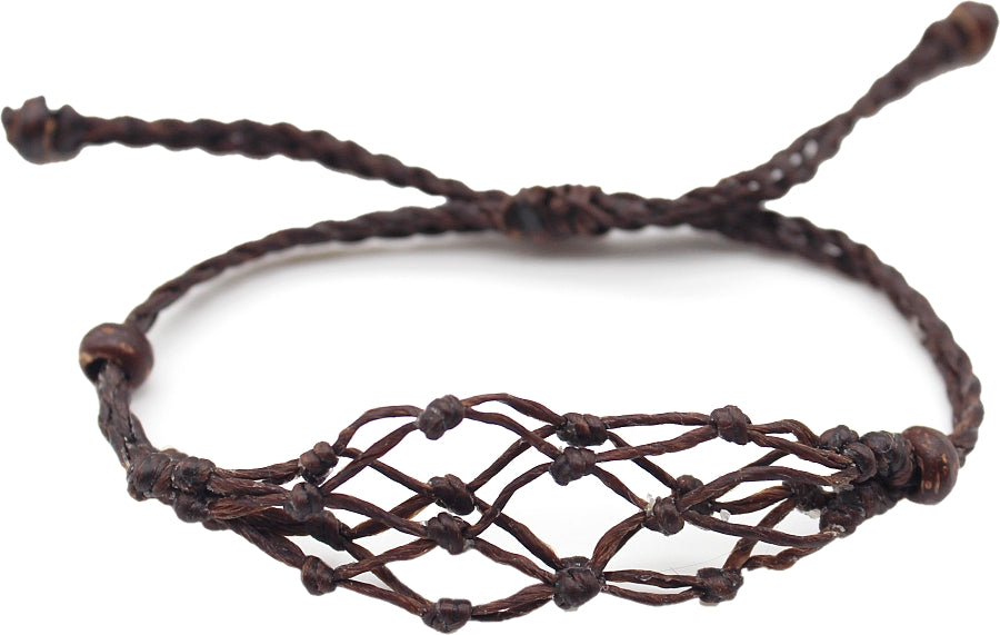 Handmade interchangeable macramé cage bracelet without stone