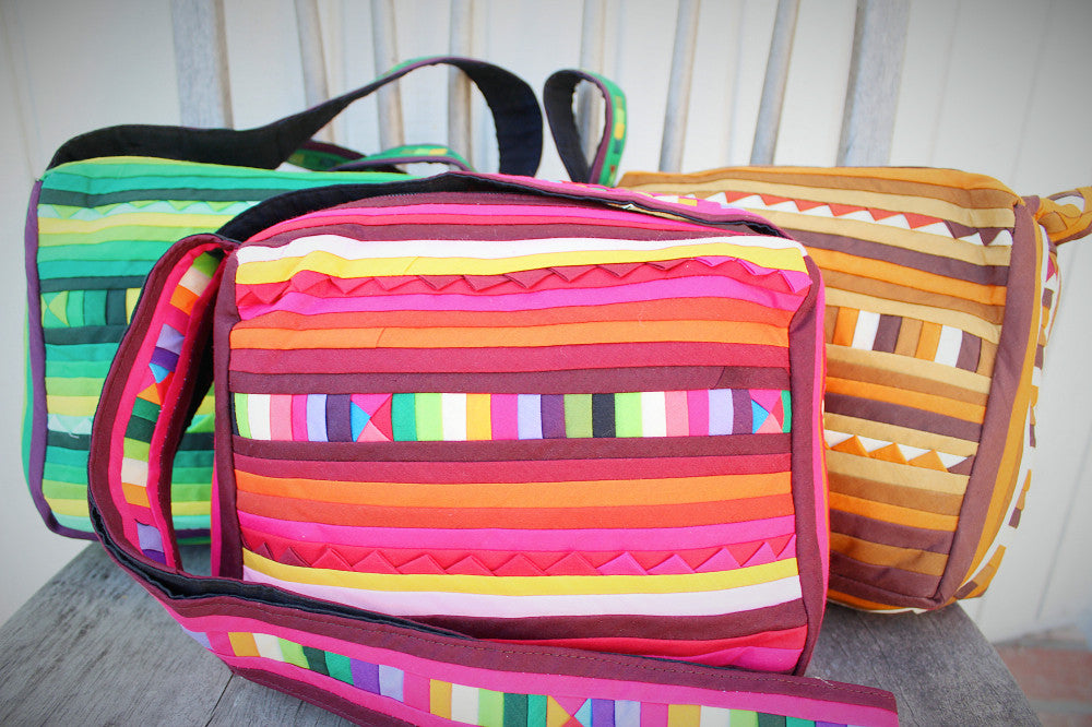 Handmade Lisu hill tribe intricate patchwork crossbody toaster satchel bags - Atlas Goods