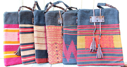 Handmade Naga hill tribe artisan handwoven cotton cross-body bag - Atlas Goods