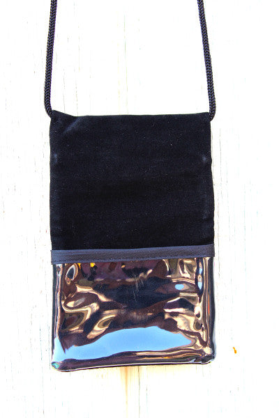 Handmade Lisu hill tribe intricate patchwork neck purse with ID back window - Atlas Goods