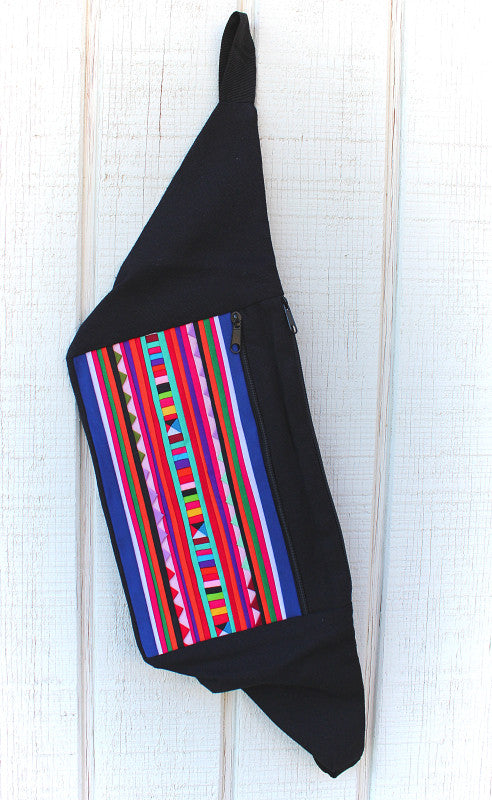Handmade Lisu hill tribe intricate patchwork fanny bags - Atlas Goods