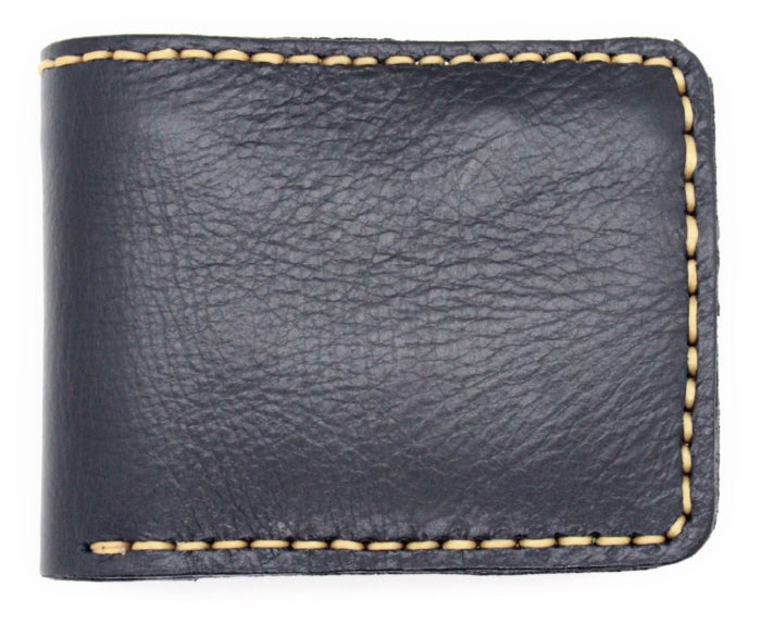 Handmade western genuine leather bifold wallet