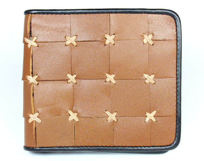 Handmade genuine leather artisan patchwork wallets - Atlas Goods