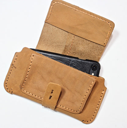 Handmade leather phone /card case