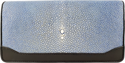 Genuine polished stingray leather crossbody purse/ clutch/ wristlet